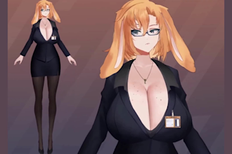 draw and rig 2d vtuber model live2d model vtuber commission vtuber 2d avatar