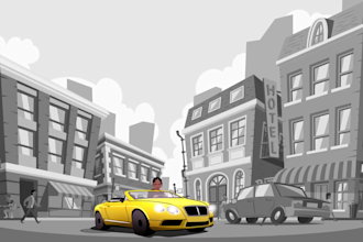 create 2d music video animation for your music, 2d lyrics video animation