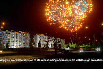 create commercial building 3d walkthrough