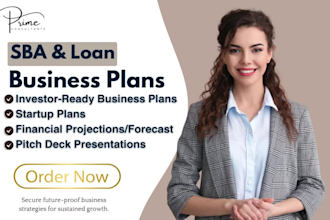 prepare sba business plan and business plan for loan approval startup business