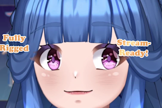 design and rigging your vtuber model live2d in anime style