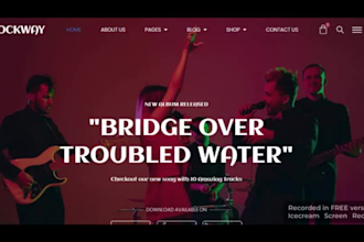 design music website, dj website, podcast website, artist website, band website