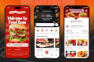 build food delivery app, restaurant website, food ordering mobile app
