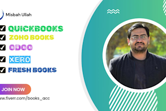do monthly bookkeeping using quickbooks online and zoho books