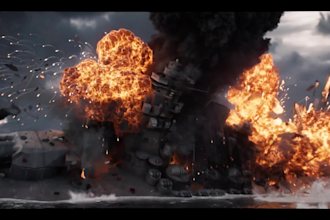 create cinematic fire smoke destruction and explosion  vfx in houdini