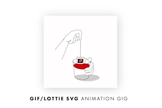 create fun and colorful 2d animated GIF or lottie, svg