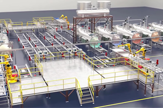 create 3d industrial animation factory automation and robotic process video