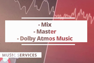 expertly mix and master your music in stereo and dolby atmos