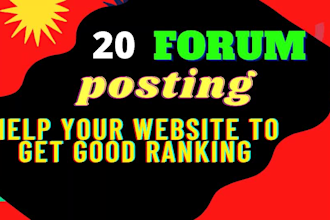 do 20 high authority forum posts backlinks