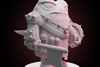 sculpt 3d model for games and 3d printing and rendering