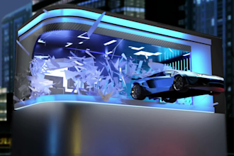 make stunning 3d billboard animation, dooh and teaser animation video
