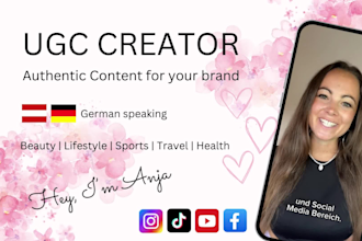 create creative beauty ugc videos in german for you