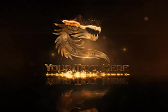 create hot and gold animation for your text or logo