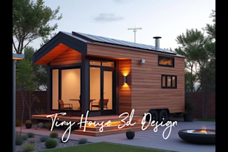 make tiny house 3d design and architecture rendering