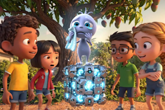 create 3d pixar style ai animated videos 3d cartoon story character ai video art