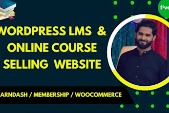 build wordpress lms website with learndash lms