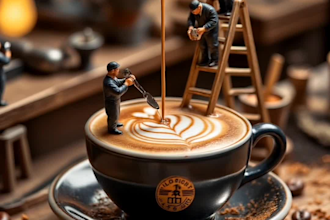 do ai food , recipe or restaurant video with miniatures