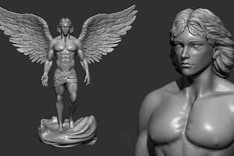 sculpt characters 3d model for 3d printing