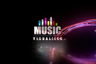 create 3d neon ribbons animation intro for your logo