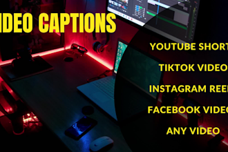 edit tiktok , insta reels and yt shorts video with captions