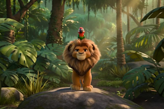 create cinematic 3d cartoon animation in movie style