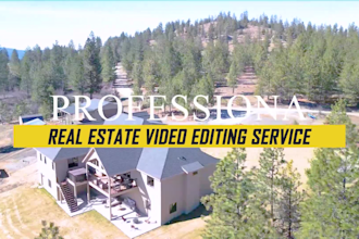 professional real estate video editing  high quality  and fast delivery
