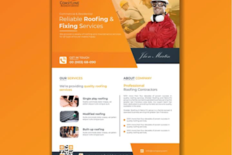 design handyman, roofing, plumbing, electrician, flyer