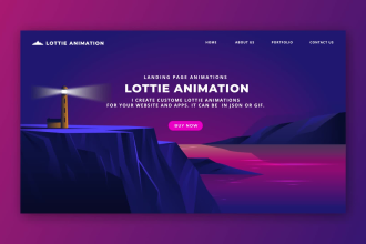 create lottie and web animation in json, svg and GIF for you