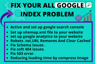 fix google index issues and technical  problems