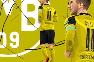 draw football player into cartoon portrait