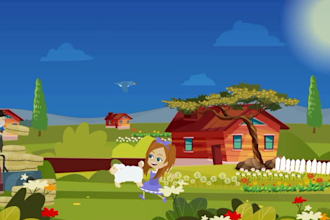create kids animated story, nursery rhymes and 2d animation for kids
