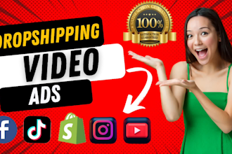 create viral dropshipping video ads for tiktok or facebook