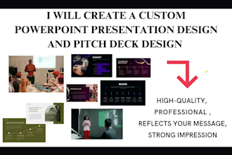 design  premium pitch deck  and slideshow presentation