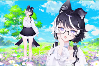 rig and design live2d vtuber model vtuber commission for vtube studio