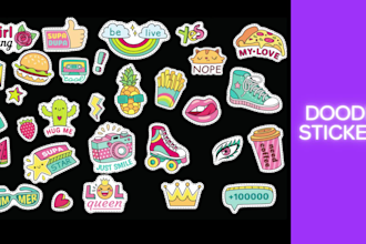 do doodle art, doodle pattern, stickers, nft designs