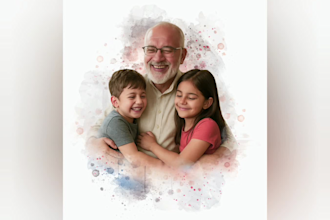 paint a memorial watercolor portrait for your loved ones gift