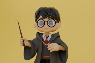 create 3d character modeling, cartoon models, games and animation in pixar style