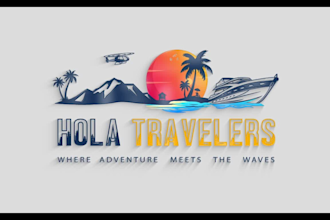 do professional travel agency hotel outdoor adventure logo design