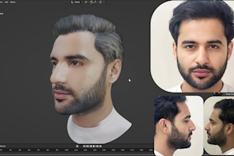 create your 3d model from your face photos