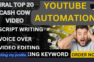 create automated youtube cash cow channel, create trending cash cow videos