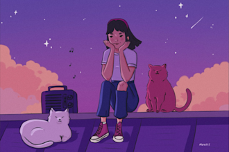 create a custom lofi loop animation for you