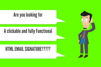 create clickable professional HTML email signature