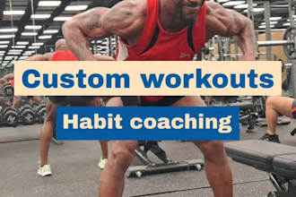 customize a fitness training workout program and meal plan