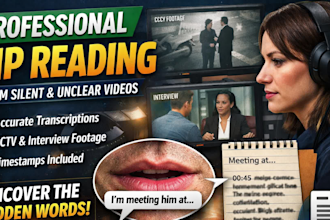 lip read, lip reading accurate transcription of unclear, silent video, lip sync,