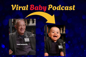 create viral ai baby version for your podcast youtube, facebook, instagram reels