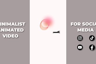 create minimalist animation for instagram reels, tiktok