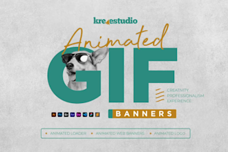 design animated GIF banners, logo and any other gif you need