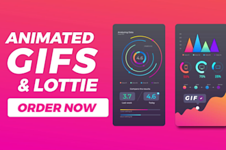 animated GIF or lottie animation for your saas product