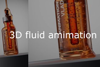 create photorealistic 3d liquid and fluid animations for your product