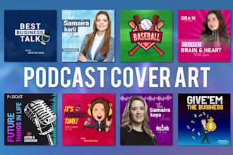 design attractive podcast cover art and podcast artwork
